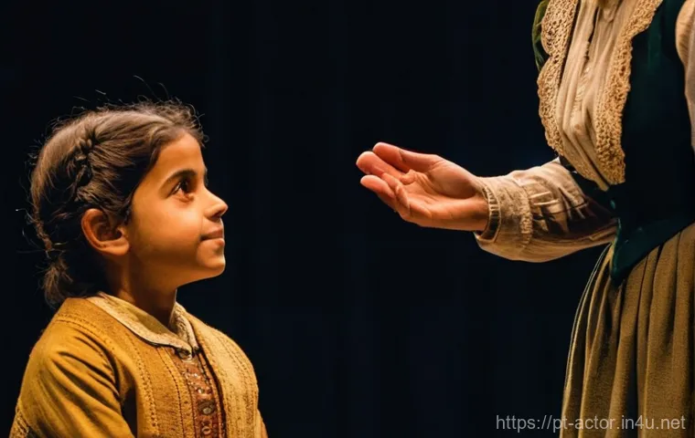 연극배우의 지방 공연 경험 - **Prompt:** "A vibrant, panoramic scene depicting a diverse, multi-generational theater troupe (late...