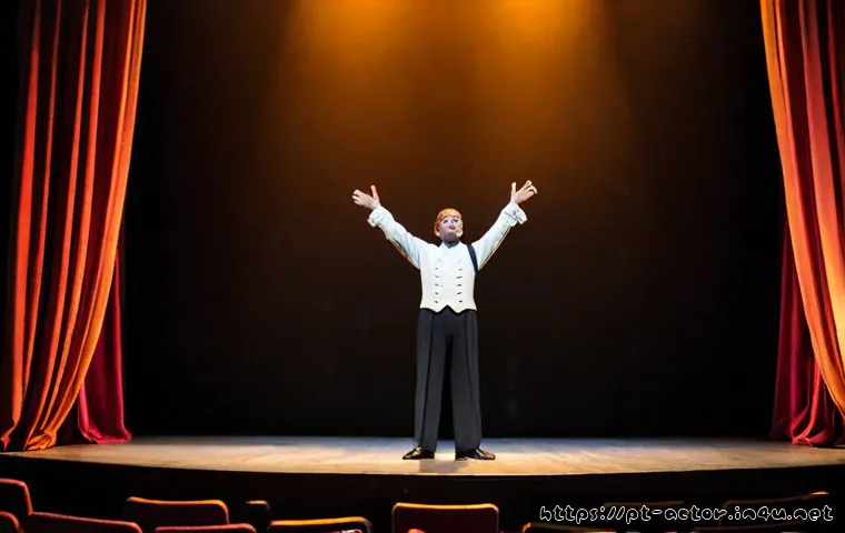 Home 17 연극배우와 영화 연기 차이 - Photorealistic comparison scene in a traditional Lisbon theatre: a Portuguese stage actor in elegant...