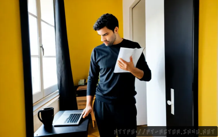Home 17 연극배우 프리랜서로 일하기 - Photorealistic freelance theatre actor in a bright Lisbon apartment, rehearsing a dramatic monologue...